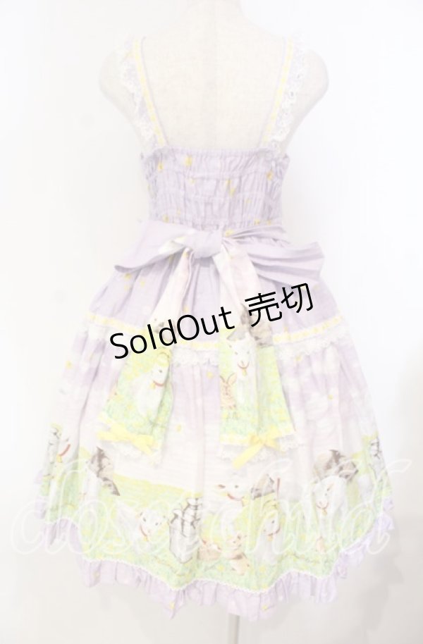 画像6: metamorphose / Dreamy Little Farm はしごレースフリルジャンパースカート 1 ラベンダー O-25-11-04-039-ME-OP-IG-OS (6)