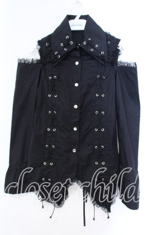 画像: ACDC RAG / 2ラペルシャツ  ブラック O-25-11-04-005-PU-BL-OW-OS