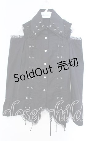 画像: ACDC RAG / 2ラペルシャツ  ブラック O-25-11-04-005-PU-BL-OW-OS