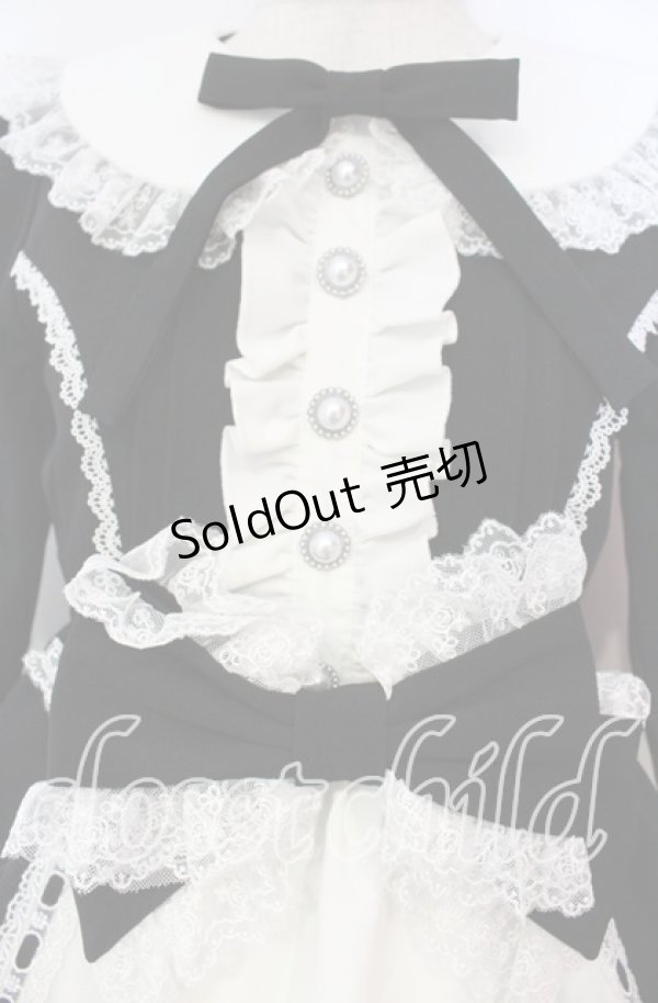 画像2: DearMyLoveEmily / プリンセスティアードはしごレースフリルワンピース M クロ×シロ O-25-11-04-041-LO-OP-IG-OS (2)