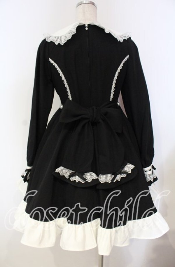 画像4: DearMyLoveEmily / プリンセスティアードはしごレースフリルワンピース M クロ×シロ O-25-11-04-041-LO-OP-IG-OS (4)