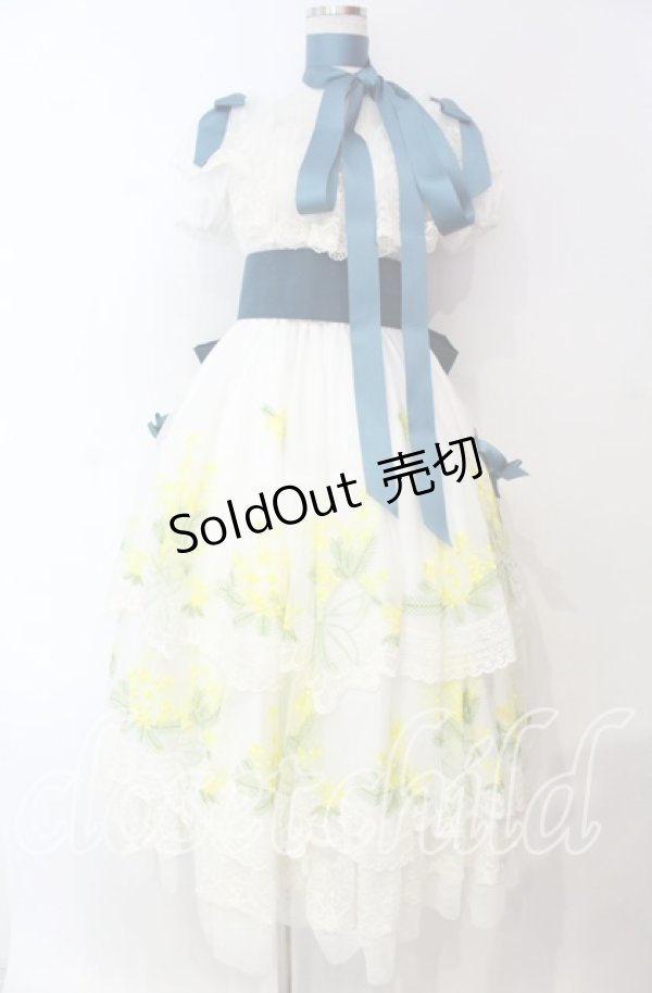 画像1: BAROQUE /  x Sakizoコラボ Mimosaドレス  シロ O-25-11-04-044-EL-OP-IG-OS (1)