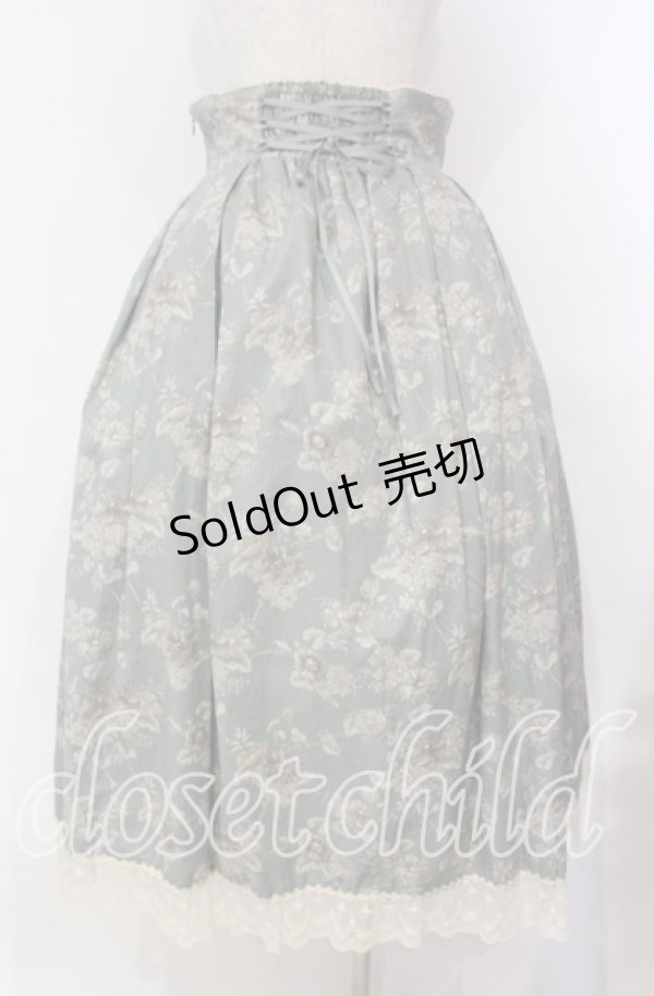 画像4: Victorian maiden / カントリーハイウエストスカート  ライトグリーン O-25-11-04-045-CL-SK-IG-OS (4)