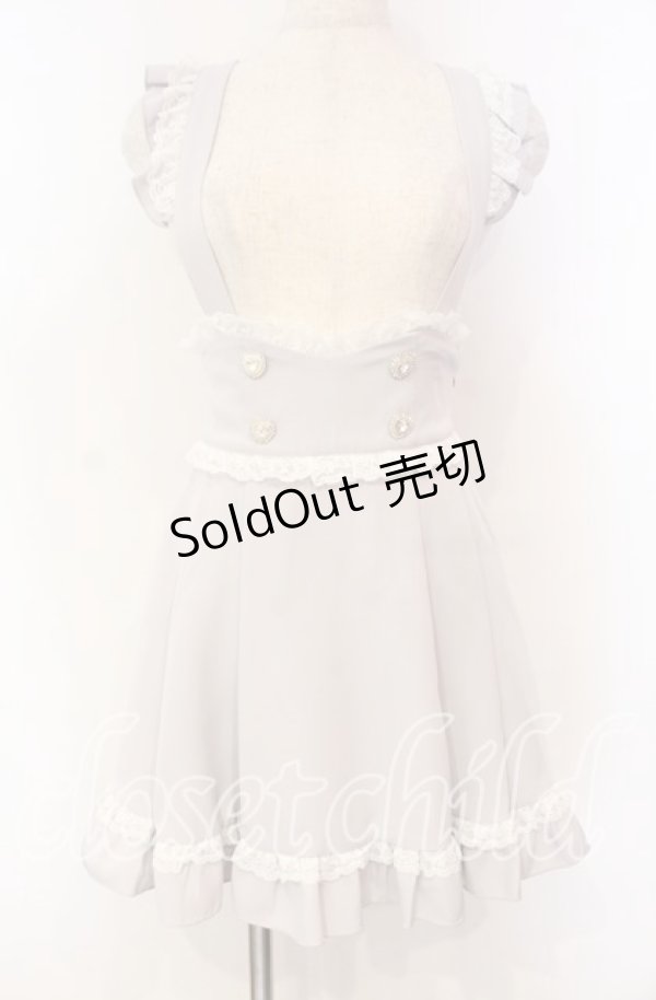 画像1: DearMyLove / ときめきハートビジューレーススカート S グレー O-25-11-04-047-EL-SK-OW-OS (1)