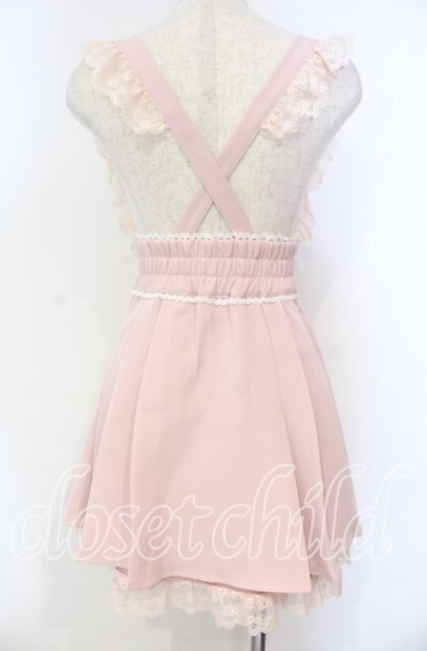 画像3: DearMyLove / レースサス付きプリーツスカート S ピンク O-25-11-04-049-EL-SK-OW-OS (3)