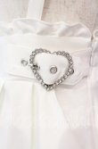 画像2: DearMyLove / 推し色サイドキラキラハートバックルサス付きスカート S シロ O-25-11-04-050-EL-SK-OW-OS (2)