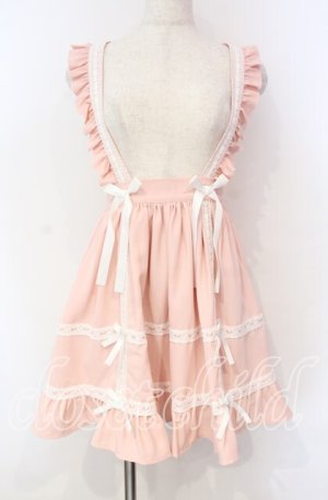 画像: DearMyLove / はしごレースサス付きフリルリボンスカート S ピンク O-25-11-04-053-EL-SK-OW-OS