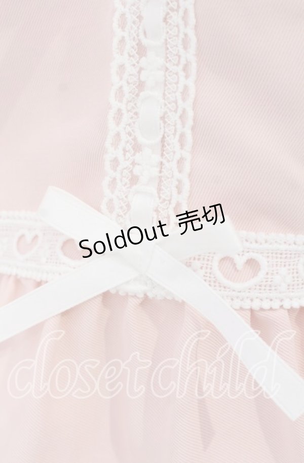画像2: DearMyLove / はしごレースサス付きフリルリボンスカート S ピンク O-25-11-04-053-EL-SK-OW-OS (2)
