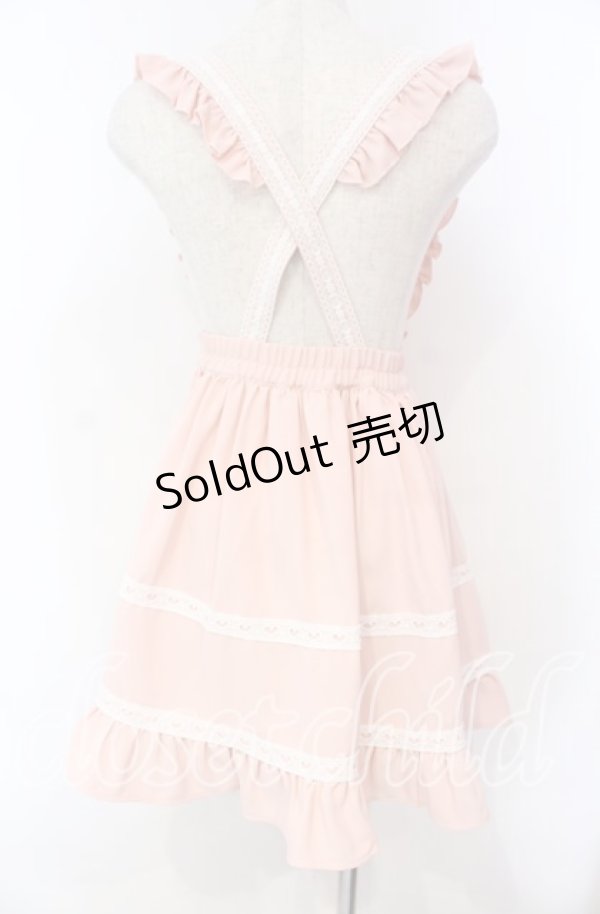 画像3: DearMyLove / はしごレースサス付きフリルリボンスカート S ピンク O-25-11-04-053-EL-SK-OW-OS (3)