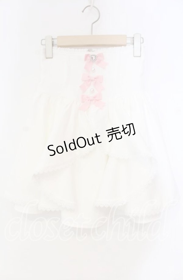 画像1: DearMyLove / フロントラッフルコルセットスカート S シロ O-25-11-04-054-EL-SK-OW-OS (1)