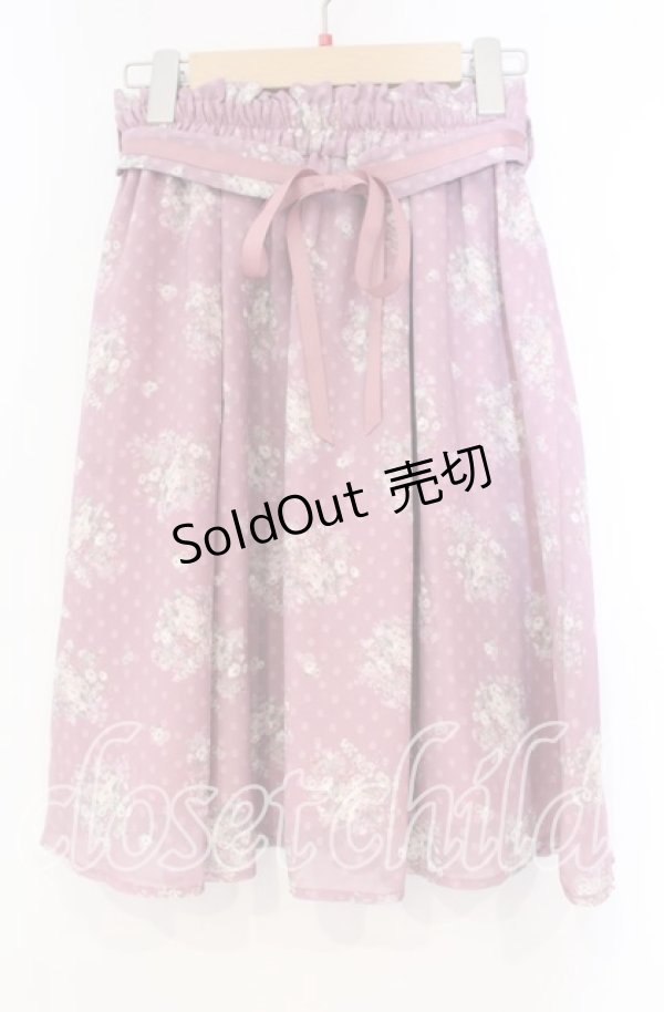 画像1: LODISPOTTO / ドット花柄スカート S ピンク O-25-11-04-059-LO-SK-OW-OS (1)