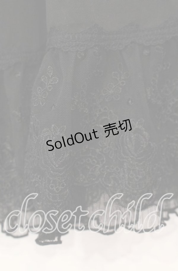 画像2: axes femme / ドットチュール使いペチスカート M クロ O-25-11-04-062-AX-SK-IG-OS (2)