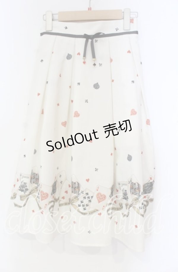 画像1: Secret Honey / トランプ柄スカート 8 アイボリー O-25-11-04-064-CA-SK-YM-OS (1)