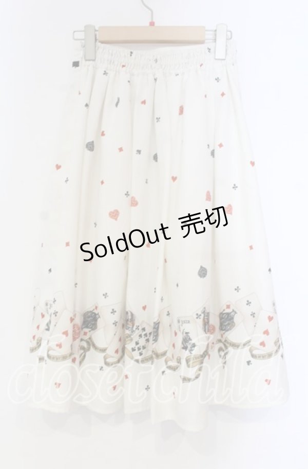画像4: Secret Honey / トランプ柄スカート 8 アイボリー O-25-11-04-064-CA-SK-YM-OS (4)