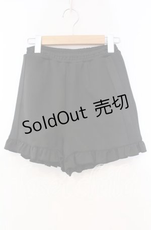画像: DearMyLove / ジャージフリルショートパンツ S クロ O-25-11-04-067-EL-PA-OW-OS
