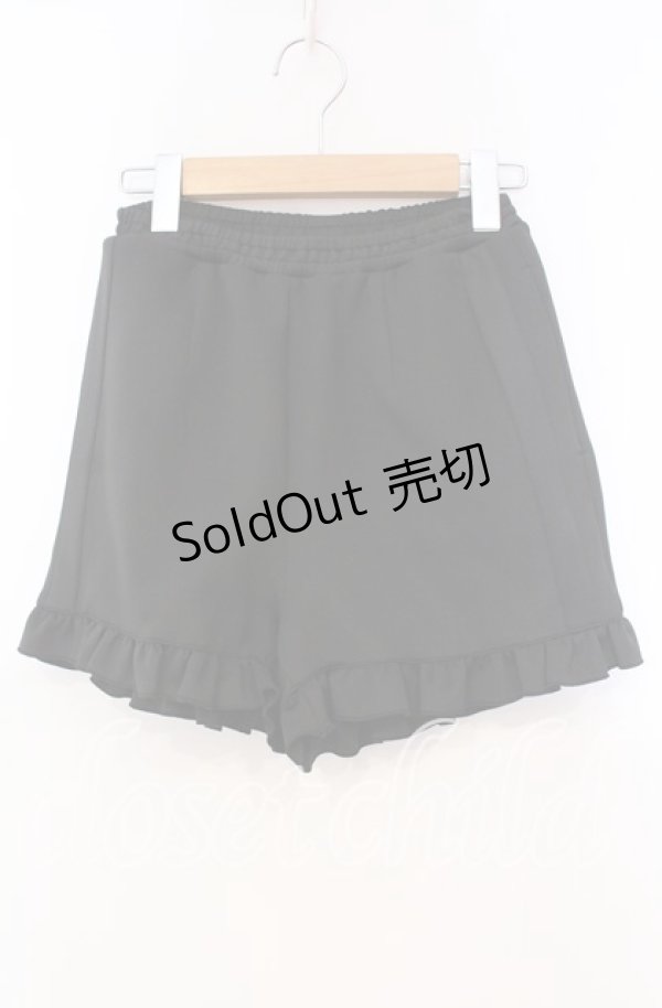 画像1: DearMyLove / ジャージフリルショートパンツ S クロ O-25-11-04-067-EL-PA-OW-OS (1)