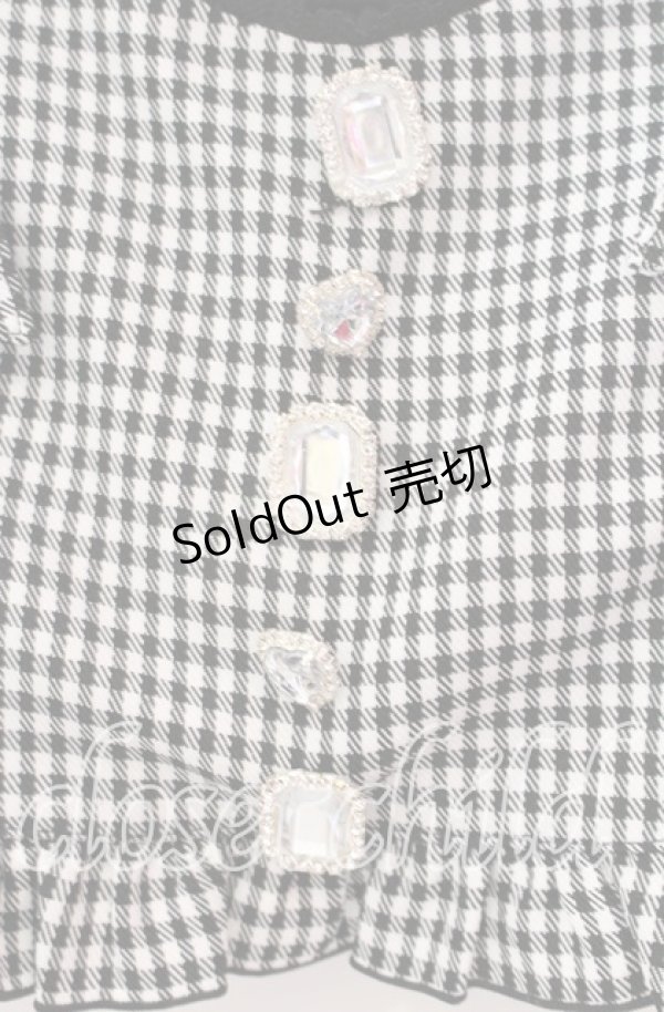 画像2: DearMyLove / ハートベルトビジューフリルビスチェ M クロ O-25-11-04-068-EL-TO-OW-OS (2)