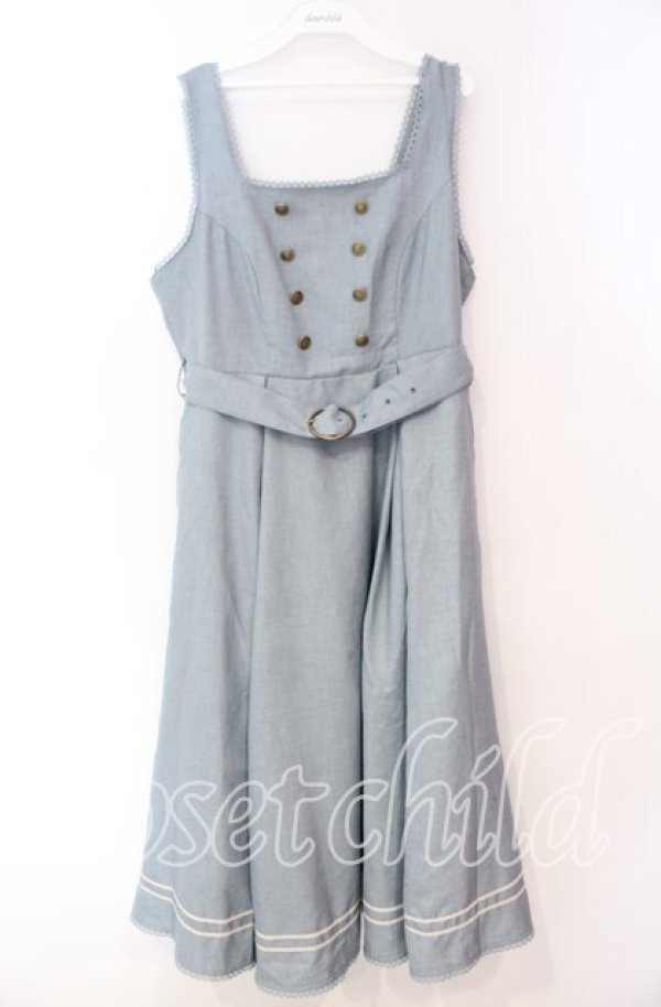 画像1: Kurumi Collaboration / マリンアカデミアジャンパースカート 3Ｌ サックス O-25-11-04-070-LO-OP-IG-OS (1)