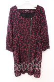 画像1: HYSTERIC GLAMOUR / HG LEOPARD総柄ジップワンピース  ピンク×ブラック O-25-11-04-072-PU-OP-IG-ZT1211F (1)