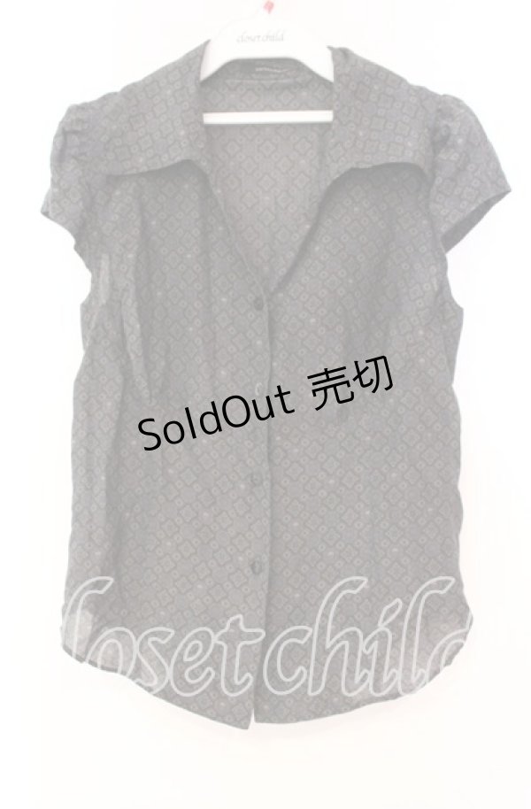 画像1: HYSTERIC GLAMOUR / スカル開襟シャツ  ブラック O-25-11-04-074-PU-BL-IG-OS (1)