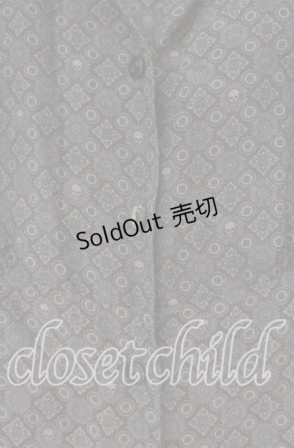 画像2: HYSTERIC GLAMOUR / スカル開襟シャツ  ブラック O-25-11-04-074-PU-BL-IG-OS (2)