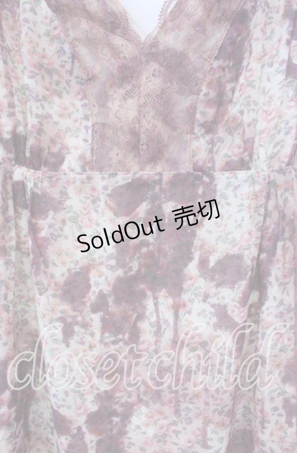 画像2: HYSTERIC GLAMOUR / ローズプリントワンピース  アイボリー×ピンク O-25-11-04-075-PU-OP-IG-OS (2)