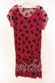 画像1: HYSTERIC GLAMOUR /ACK CAT総柄ワンピース  ピンク×クロ O-25-11-04-076-PU-OP-IG-ZT1211F (1)