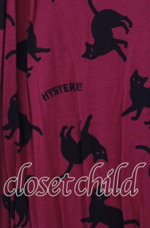 画像2: HYSTERIC GLAMOUR /ACK CAT総柄ワンピース  ピンク×クロ O-25-11-04-076-PU-OP-IG-ZT1211F (2)