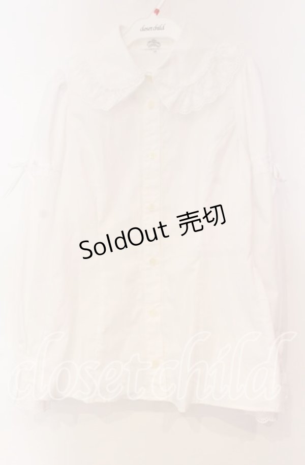 画像1: MIHO MATSUDA / ローズレースブラウス M ホワイト O-25-11-04-079-GO-BL-YM-OS (1)