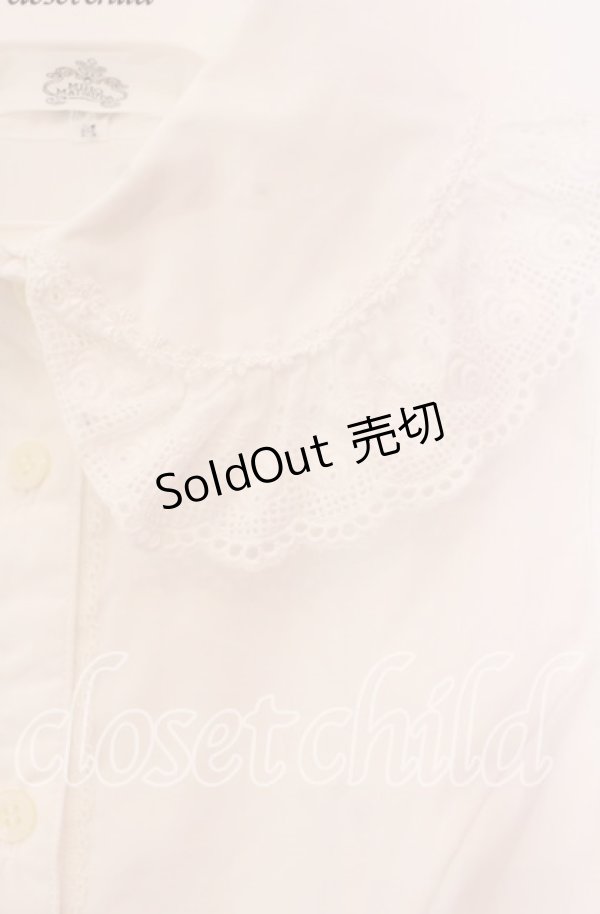画像2: MIHO MATSUDA / ローズレースブラウス M ホワイト O-25-11-04-079-GO-BL-YM-OS (2)