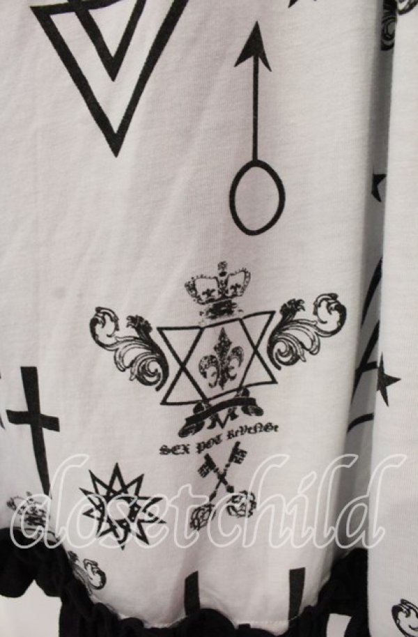 画像2: SEX POT ReVeNGe / LACE UP WITCH ワンピース  ホワイト×ブラック O-25-11-04-080-SP-OP-IG-ZT406 (2)