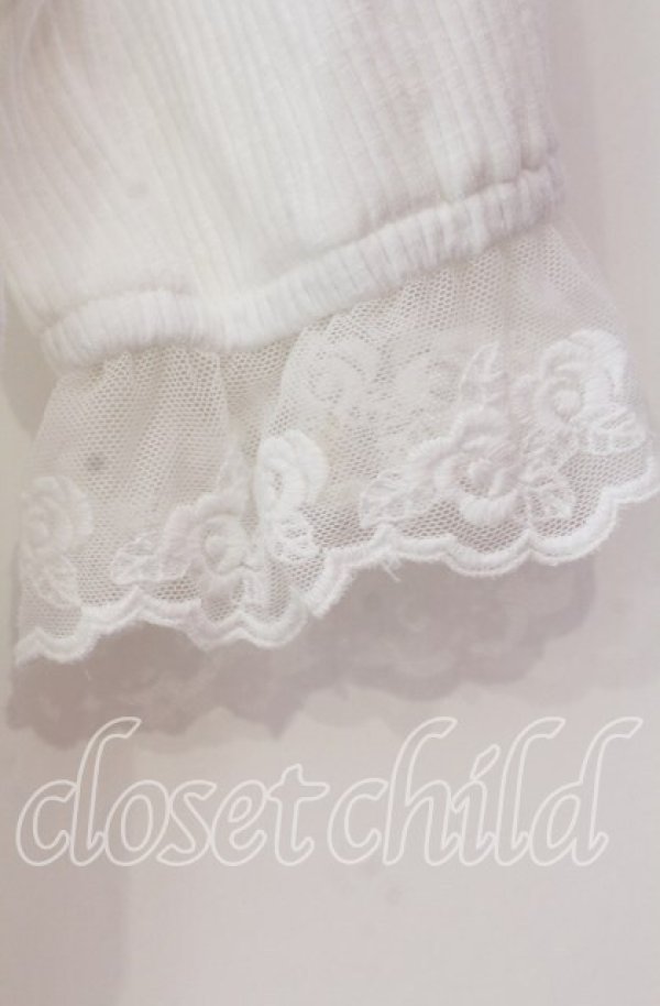 画像2: Secret Honey / スクエア襟テレコTシャツ 0 シロ O-25-11-04-084-CA-TS-YM-ZT179 (2)