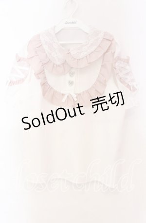 画像: DearMyLove / 袖ハートレースヨークブラウス M ピンク O-25-11-04-010-EL-BL-OW-OS