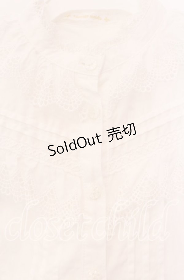 画像2: Victorian maiden / コットンレースフリルブラウス  オフ O-25-11-04-089-CL-BL-IG-OS (2)