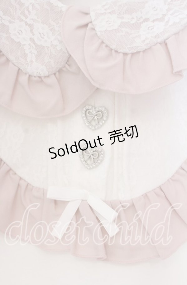 画像2: DearMyLove / 袖ハートレースヨークブラウス M ピンク O-25-11-04-010-EL-BL-OW-OS (2)