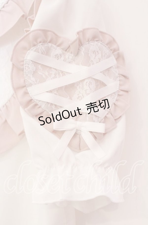 画像3: DearMyLove / 袖ハートレースヨークブラウス M ピンク O-25-11-04-010-EL-BL-OW-OS (3)