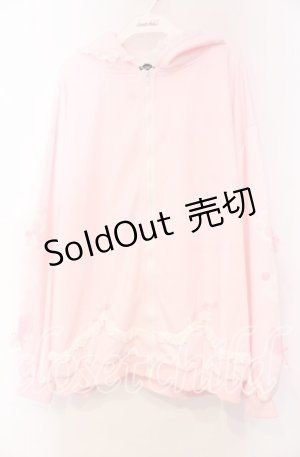 画像: ACDC RAG / ホイップネコ ZIPパーカー  ピンク O-25-11-04-013-PU-TO-OW-OS