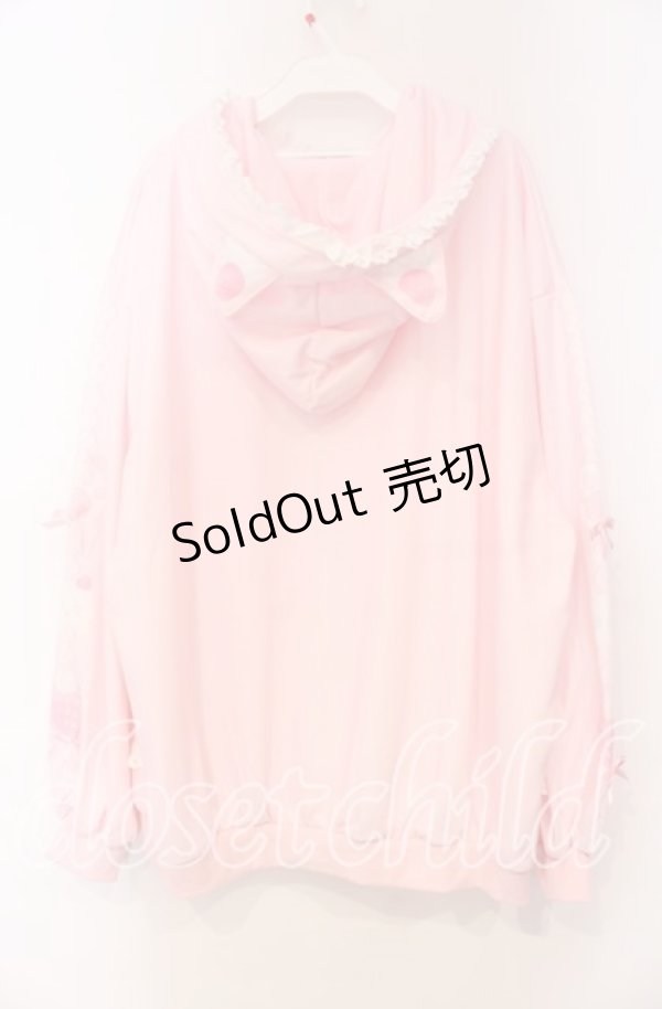 画像4: ACDC RAG / ホイップネコ ZIPパーカー  ピンク O-25-11-04-013-PU-TO-OW-OS (4)