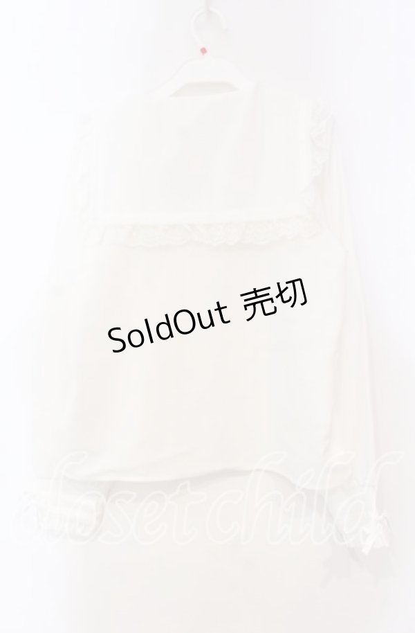 画像3: DearMyLove / 推しリボンテーラードセーラー襟ブラウス M シロ O-25-11-04-017-EL-BL-OW-OS (3)