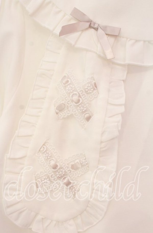 画像4: DearMyLove / ヨークフリルはしごレースうさみみブラウス M シロ×ピンク O-25-11-04-018-EL-BL-OW-ZT249 (4)