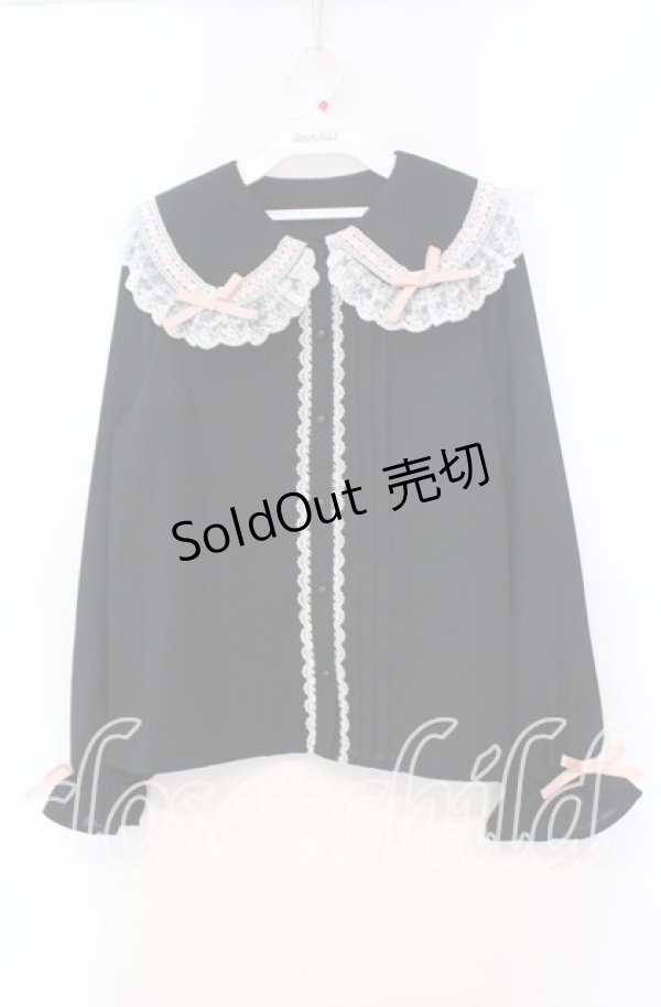 画像1: DearMyLove / 選べる襟デザインロリータレースブラウス M クロ O-25-11-04-020-EL-BL-OW-OS (1)