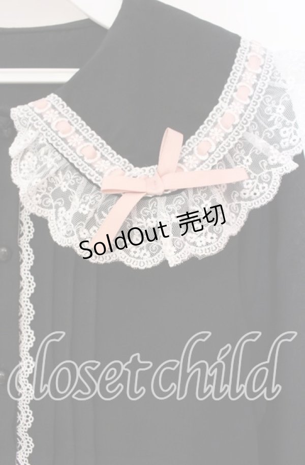 画像2: DearMyLove / 選べる襟デザインロリータレースブラウス M クロ O-25-11-04-020-EL-BL-OW-OS (2)
