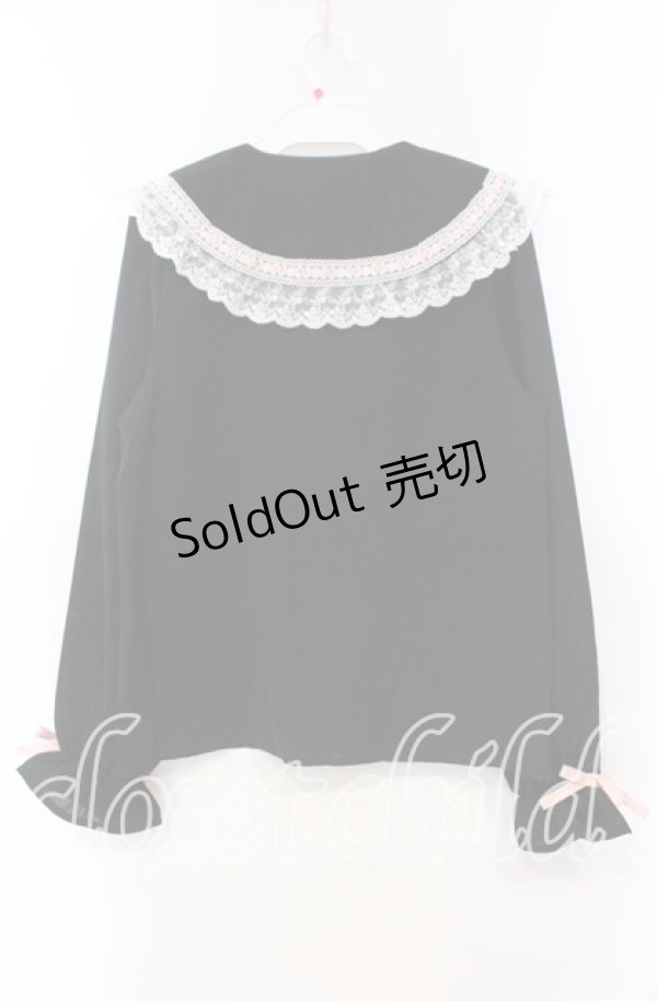 画像3: DearMyLove / 選べる襟デザインロリータレースブラウス M クロ O-25-11-04-020-EL-BL-OW-OS (3)