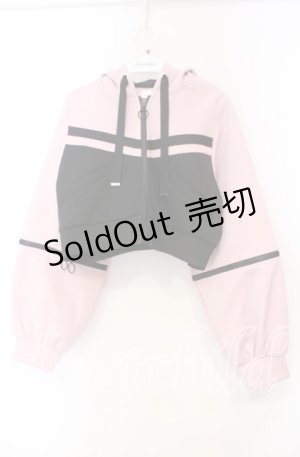 画像: DearMyLove / 小悪魔ジャージデザインショートパーカー M〜L ピンク×クロ O-25-11-04-021-EL-JA-OW-OS