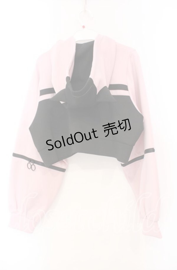 画像3: DearMyLove / 小悪魔ジャージデザインショートパーカー M〜L ピンク×クロ O-25-11-04-021-EL-JA-OW-OS (3)