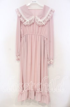 画像: DearMyLove / 丸襟はしごレースフリルネグリジェ M ピンク O-25-11-04-023-EL-OP-OW-OS