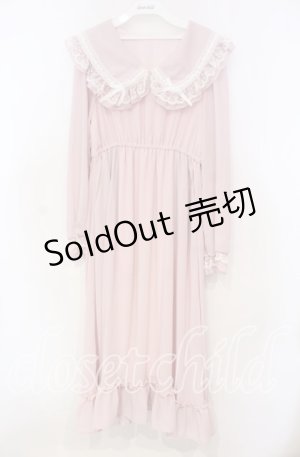 画像: DearMyLove / 丸襟はしごレースフリルネグリジェ M ピンク O-25-11-04-023-EL-OP-OW-OS