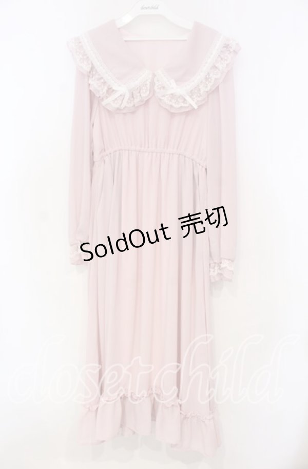 画像1: DearMyLove / 丸襟はしごレースフリルネグリジェ M ピンク O-25-11-04-023-EL-OP-OW-OS (1)