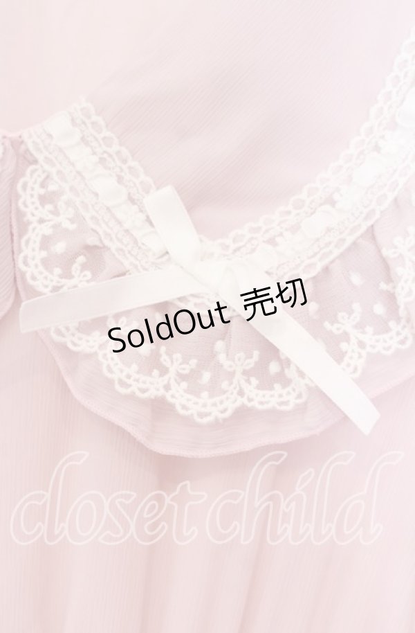 画像2: DearMyLove / 丸襟はしごレースフリルネグリジェ M ピンク O-25-11-04-023-EL-OP-OW-OS (2)