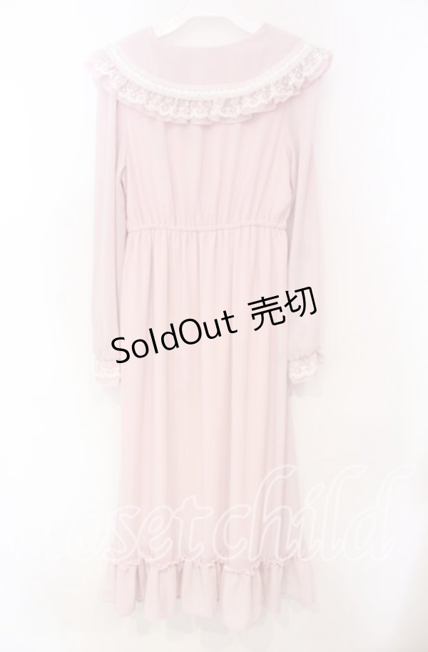 画像3: DearMyLove / 丸襟はしごレースフリルネグリジェ M ピンク O-25-11-04-023-EL-OP-OW-OS (3)